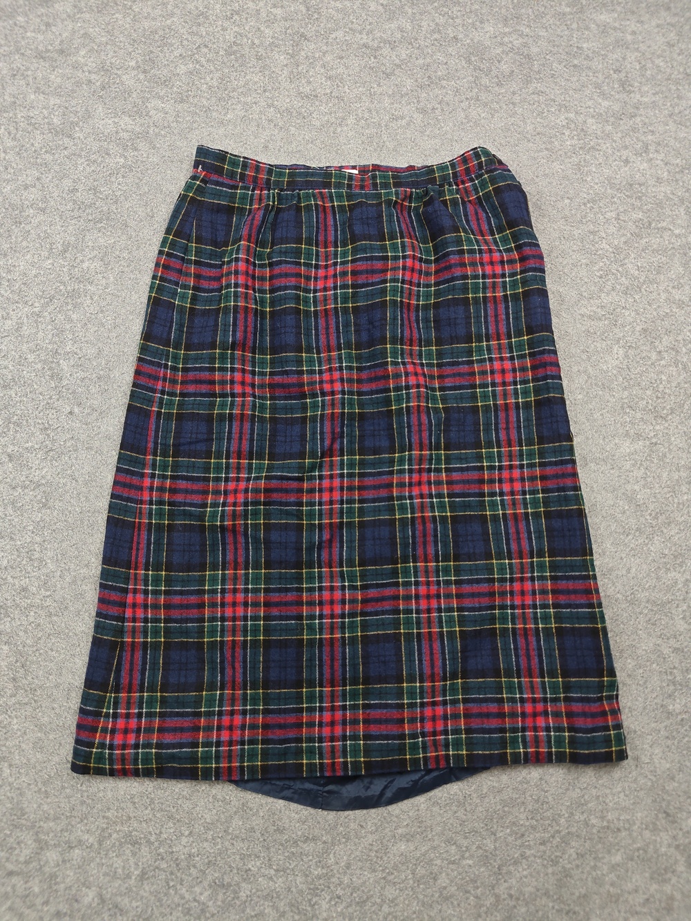 Vintage Pendleton Skirt Womens 10 Blue Plaid Midi Wool Lined Allison Tartan